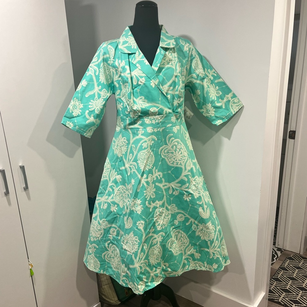 Cherry Velvet Paisley Print Swing